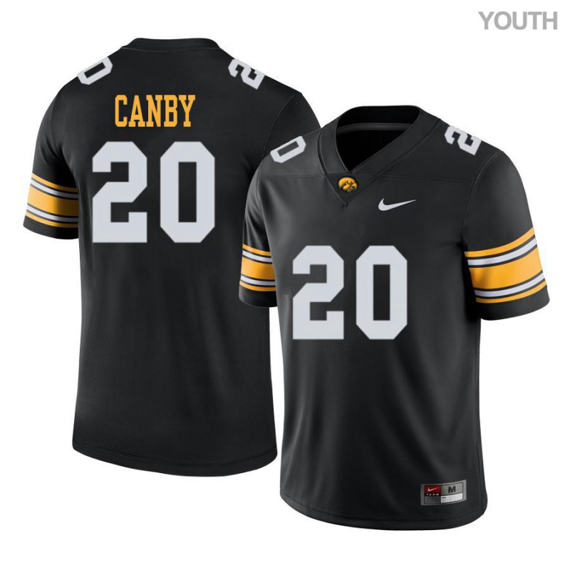 Youth Iowa Hawkeyes NCAA #20 Ben Canby Black Authentic Nike Alumni Stitched College Football Jersey UJ34Q44TQ